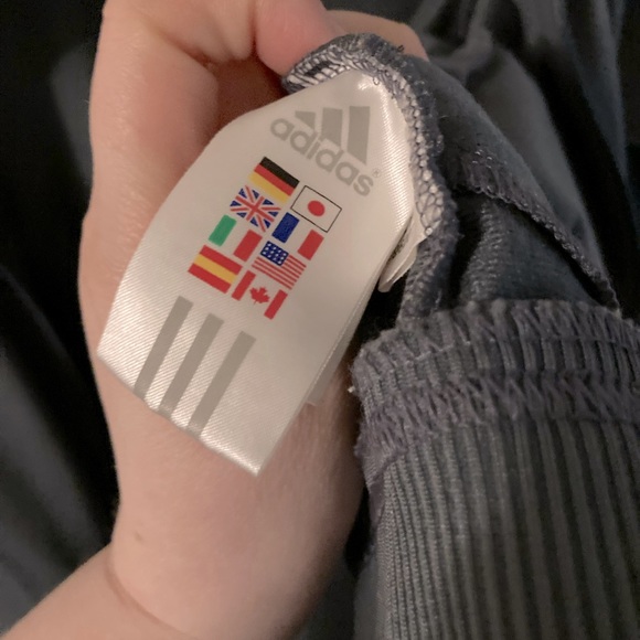 Adidas Women’s Grey and Baby Blue Adidas zip up Track Jacket Size Small - Picture 6 of 6